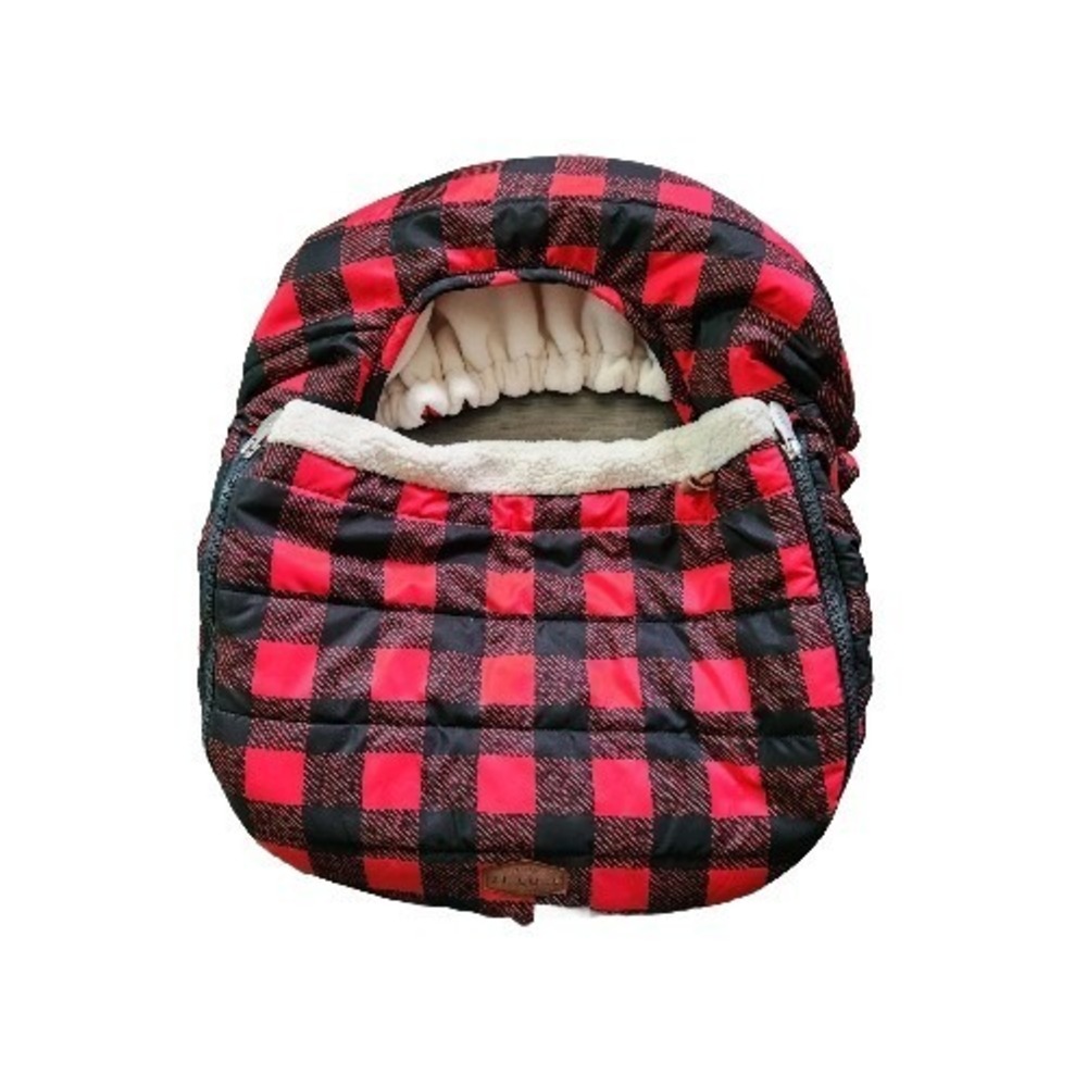 JJ Cole Car Seat Cover Buffalo Check Red & Black For Infant‎ Carriers